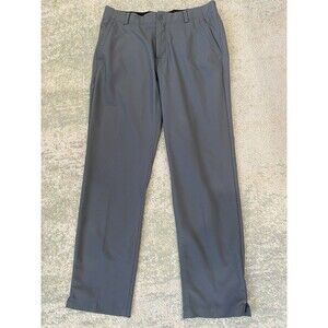 Nike Pleated Pants Mens 32x32 Gray Chino Dri Fit Performance Outdoor Golf